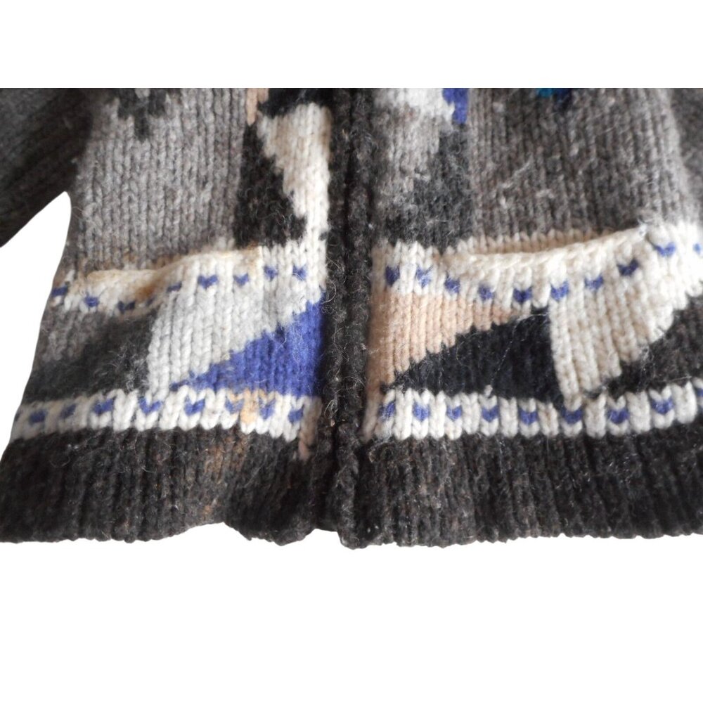 Unisex Grey hoodie sweater zip front multicolor abstract pattern Boys Girls 3T - Picture 2 of 5